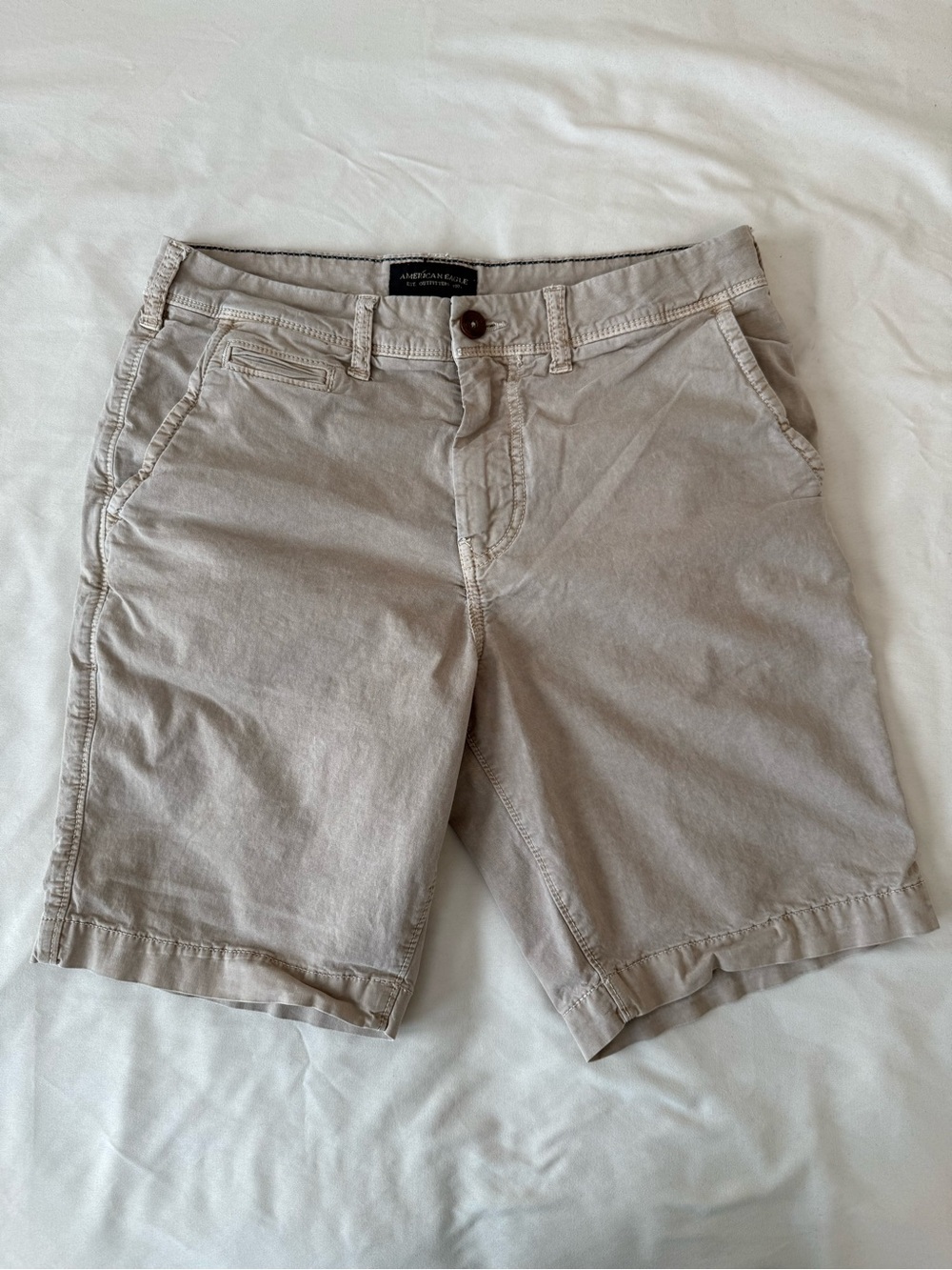 American Eagle Outfitters Bundle Men’s 30 Chino Shorts Tan & Light Khaki - Picture 2 of 15